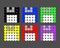 Diskette drive pattern. Dots pixel diskette image.