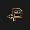 diskette, save gold icon. Vector illustration of golden