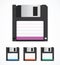 Diskette. Vector illustration.