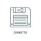 Diskette vector line icon, linear concept, outline sign, symbol
