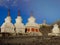 Diskit Gompa with Stupas in the front