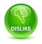 Dislike glassy green round button