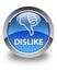 Dislike glossy blue round button