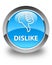 Dislike glossy cyan blue round button