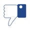 Dislike icon blue line