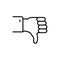 Dislike icon. Feedback vector illustration