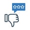 Dislike, negative review icon design