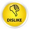 Dislike premium yellow round button