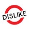 Dislike stamp on white