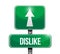 Dislike street road sign illustration design