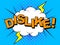 Dislike. Thumbs down, dislike icons for social network.
