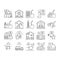 Dismantling Construction Process Icons Set Vector .