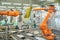 Dismantling the robotic arms in the factory when relocating production to another country