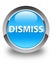Dismiss glossy cyan blue round button