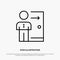 Dismissal, Employee, Exit, Job, Layoff, Person, Personal Line Icon Vector