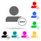 dismissal of an employee icon. Elements of teamwork multi colored icons. Premium quality graphic design icon. Simple icon for webs