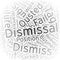 Dismissal ,Word cloud art background