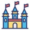 Disney castle, disney park Isolated Vector Icon which can be easily modified or edit