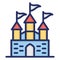 Disney castle, disney park Isolated Vector Icon which can be easily modified or edit
