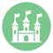 Disney castle, disney park Isolated Vector Icon which can be easily modified or edit