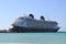 Disney Cruise Ship Fantasy Docks in Castaway Cay Bahamas