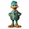 Disney Duck: A Stylish And Handsome Anthropomorphic Character