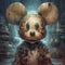 Disney mickey mouse digital art painting, Generative AI