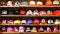 Disney theme hats on shelves