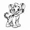 Disney Tiger Cub Coloring: Vibrant Caricatures In Black And White