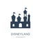 disneyland paris castle icon in trendy design style. disneyland paris castle icon isolated on white background. disneyland paris