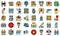 Disobedient icons set vector flat