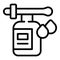 Dispenser cream icon outline vector. Cosmetic coconut