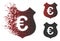 Dispersed Pixel Halftone Euro Security Icon