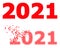 Dispersed Pixel and Original 2021 Year Digits Icon