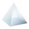 Dispersion light prism. Glass triangular pyramid for optical light dispersion effect. Refraction of the white light into