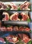 Display Of Dry Aged Meat In Butchers Shop