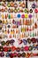 Display of earrings in the streets market in Stone Town Zanzibar