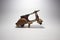 Display miniature wooden motorcycle handmade