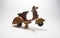 Display miniature wooden motorcycle handmade