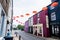 Display of multi coloured umbrellas in the market town of Ulverston