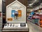 A display for smart home products and installation by Vivint ready for a person to purchase and secure their home