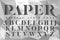 Display stencil serif antique font