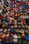 Display of traditional colorful Peruvian hats