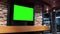 Display tv with green screen