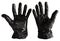 Disposable black plastic gloves