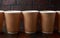 Disposable brown paper takeaway coffee tea cups