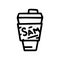 disposable coffee cup line vector doodle simple icon