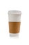 Disposable coffee cup on a white background