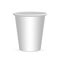 Disposable cup for water, coffee, tea, drink, soda. on white background.