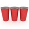 Disposable drink cups. Red paper mug